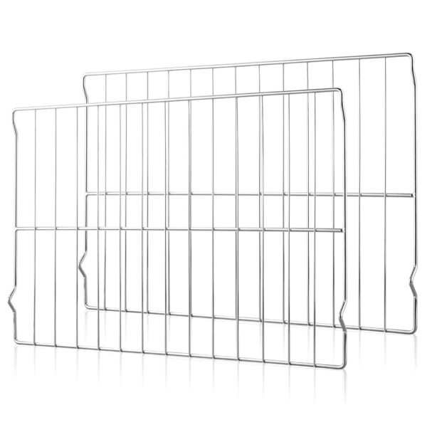 [Upgraded] 2Pcs Range Oven Racks W10256908 for Whirlpool/KitchenAid/Roper/Maytag/Kenmore Range, Replaces W10138079, 3195710, W10179196, 24" x 15.75" Size, Not Universal