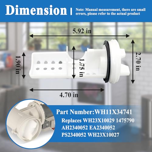 WH11X34741 Washer Drain Pump Filter - Image 7