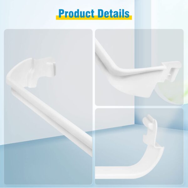 UPGRADED 240534701 Door Shelf Rack Bar Compatible with Frigidaire or Kenmore Refrigerator Door Bar Retainer Rail Replace 948952, AP3214631, PS734936 Frigidaire Replacement Shelf Door Bin Parts - Image 5