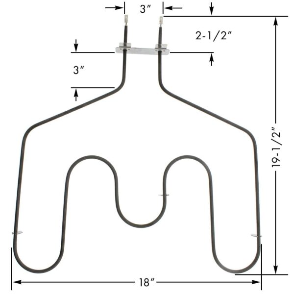 PRYSM WB44T10011 Oven Bake Element Replacement - Compatible with General Electric, Hotpoint, RCA Ranges replaces WB44T10011, WB44T10059, 820921, AH249286, EA249286, PS249286 - Image 3