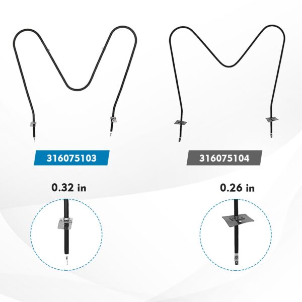 316075103 Oven Heating Element Replacement, 240V 2600W, 19.5" x 18.5" - Image 7