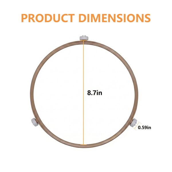 Microwave Turntable Ring Replacement 8.7 Inch,Spinner Ring with 3 Smooth Rollers for Glass Plate Support,Universal Microwave Oven Spinner Parts - Image 6