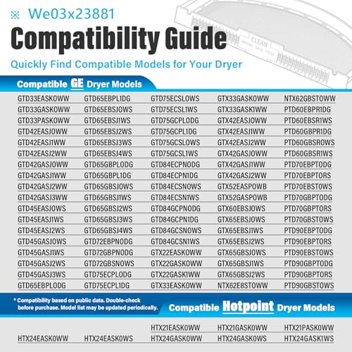Drfilty WE03X23881 Dryer Lint Trap Screen Filter Replacement for GE Dryers, Compatible with GTD65EBSJ3WS, GTD33EASK0WW, GTD42EASJ2WW, GTD42GASJ2WW, GTD45EASJ2WS Replaces PS11763056 with Cleaning Brush - Image 6