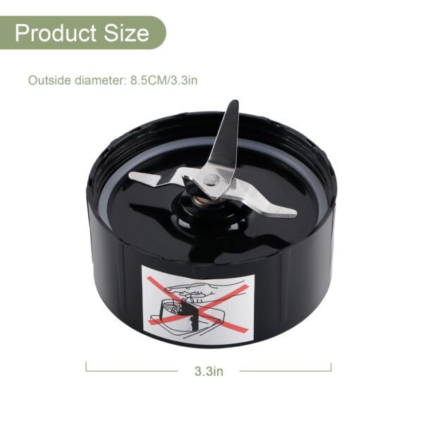 Equust 2-pack Cross Blade Blender Replacement Parts Work with Magic Bullet 250w Blenders Model MB1001 Series, Black - Image 6