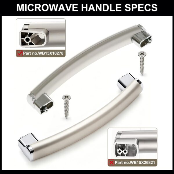 WB15X10278 Microwave Handle Part for GE JVM3160RF5SS JVM3160RF3SS - Image 7
