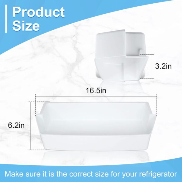 2 PACK 2187172 Refrigerator Door Shelf Bin for Frigidaire Door Bin Parts - Image 3