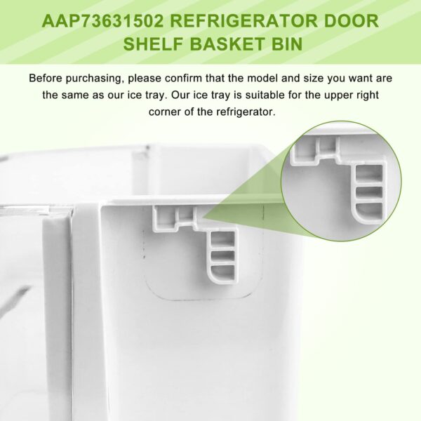 2 PACK AAP73631502 Refrigerator Door Shelf (Right) Replacement BY AMI PARTS - Image 3