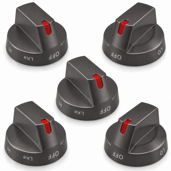 DG64-00473B for Samsung Stove Knob Replacement, Stainless Steel Reinforced with Scratch-Resistant Black Coating – Compatible with Samsung Gas Range/Oven Stove