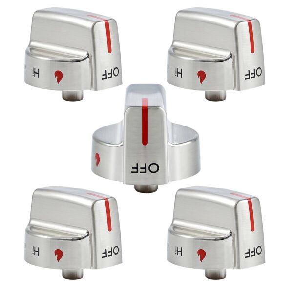 Stainless Steel 5304509064 5304509929 Stove Knob Replacement for Frigidaire Gallery Gas Stove Knobs FGGF3036TFA GCRG3060AFC Range Cooktop Knobs Parts Frigidaire Oven Burner Control Knobs Metal Silver - Image 7