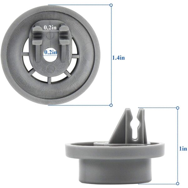 4-pack DD66-00023A Dishwasher Wheels Lower Upper Rack Roller (4-Pack) - Compatible Replacement for Samsung Dishwasher DD61-00222A - Image 4