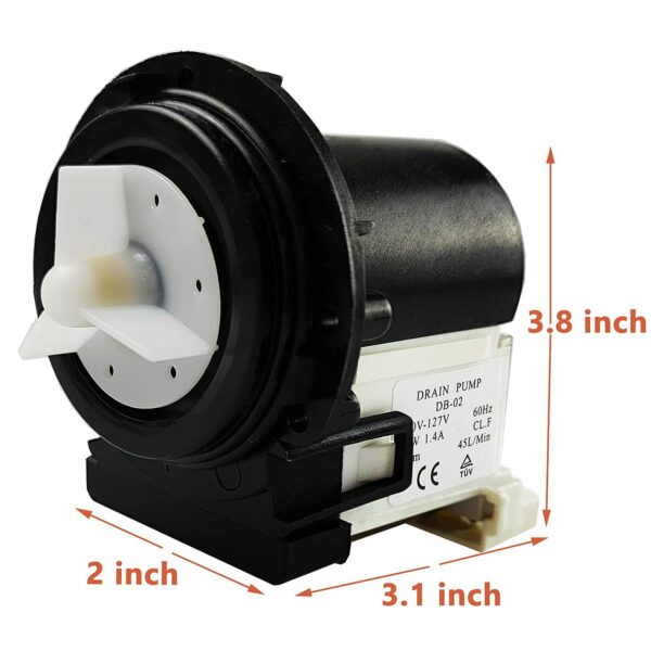 Kenmore 4681EA2001T Washer Drain Pump Motor Replacement - Includes Ring Seal, Replaces AP5328388, 4681EA1007D, 4681EA1007G - Image 7