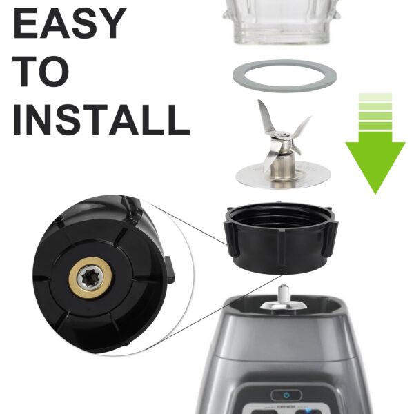 Ice Blade & ABS Base with 2 O-Ring Gaskets, Compatible with Oster Blender - Image 6