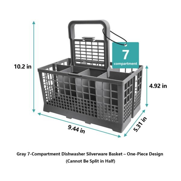 7-compartment universal dishwasher silverware cutlery basket - Image 3