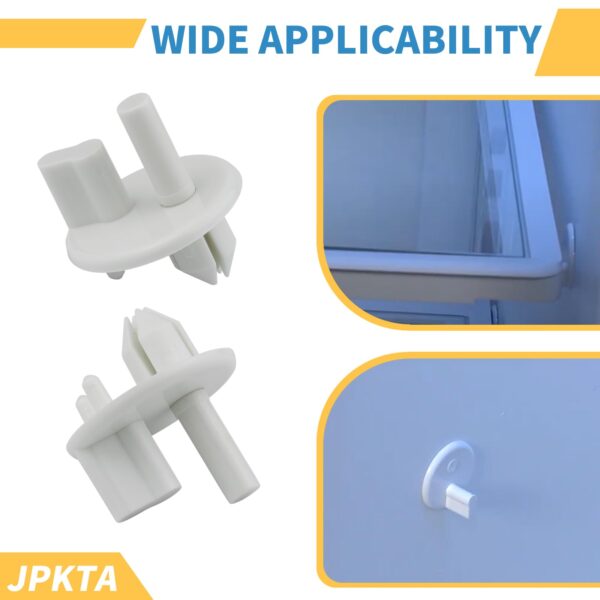 4 Pcs 241993101 Crisper Shelf Cover Support Refrigerator Shelf Support Replacement Part Compatible with Frigidaire Kenmore Refrigerators Replaces for 240350802 1513081 AP4393090 PS2358879 AH2358879 - Image 4