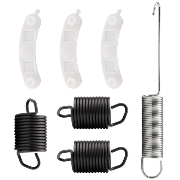 Washing Machine Kit includes 3 pcs WP63907 Suspension Spring,1 pcs W10250667 Counterweight Counter Balance Spring,3 pcs 285744 Tub Wear Pad Replacement Part Compatible with Whirlpool Kenmore Washer