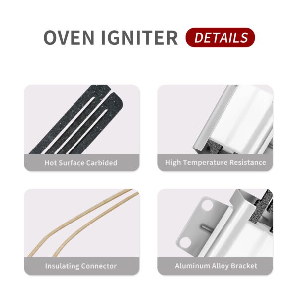 316489400 5304534663 Gas Range Oven Igniter Replacement Part, Replaces the following ignitor model 316428500 316428501 5304462661 - Image 6