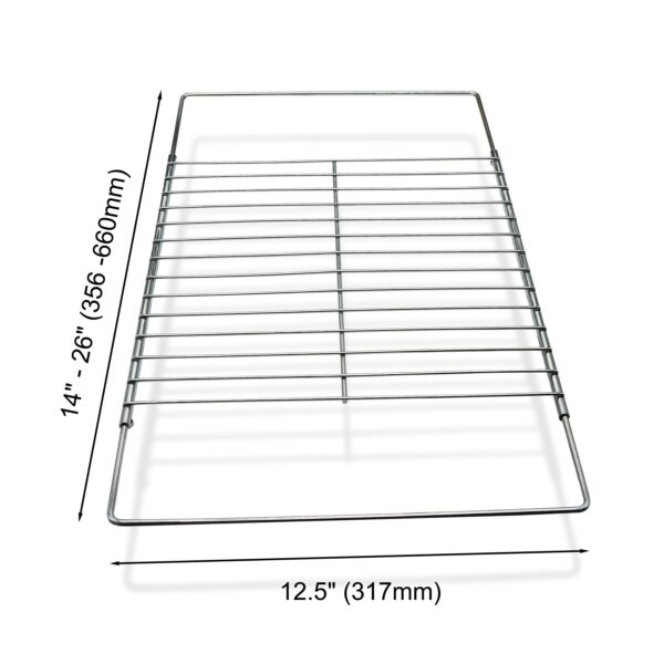 Adjustable Extendable Oven Rack, Wire Racks, Universal Telescopic Oven Cooker Shelf Rack For Whirlpool Frigidaire GE Kenmore Ovens. Adjusts from 14.5 Inches - 25.5 Inches Wide. - Image 3