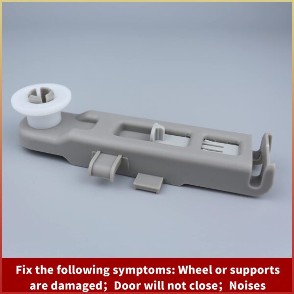 2 pcs W10888592 Dishwasher Upper Rack Wheel Top Replacement Part Compatible with Whirlpool Kenmore Maytag Dishwashers Upper Dishrack Roller Assembly- Replaces WP8575281 PS11769236 8575281 - Image 4