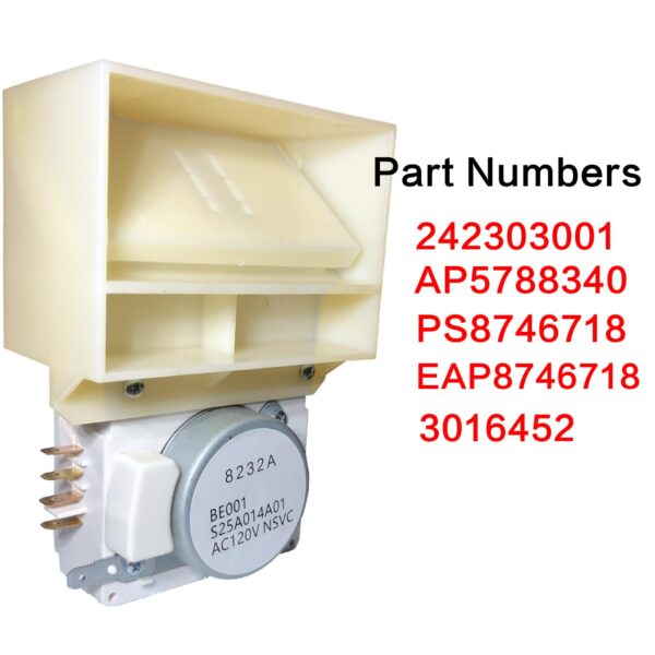 242303001 Air Damper Control Assembly Refrigerator Damper Assembly Compatible with Frigidaire Crosley White Replaces 242303001，AP5788340, PS8746718, EAP8746718, 3016452 Fits DFH, FFE, FFH, FFS, LFS - Image 5