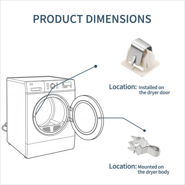 Hufopik 2 Pairs 279570 Dryer Door Latch Strike Kit Replacement Part - Exact suitable for Whirlpool Kenmore Roper KitchenAid Dryers - Replaces PS334230 AP3094183 279570VP 14205029 236877 420198 - Image 5