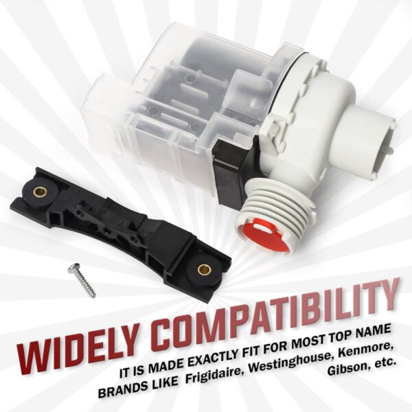 Seentech UPGRADED 137221600 Washer Drain Pump Kit - Compatible for Electrolux KENMORE Frigidaire Washer - Replace 137108100 AP5684706 134051200 134740500 134740800 137108100 137151800 - Image 7