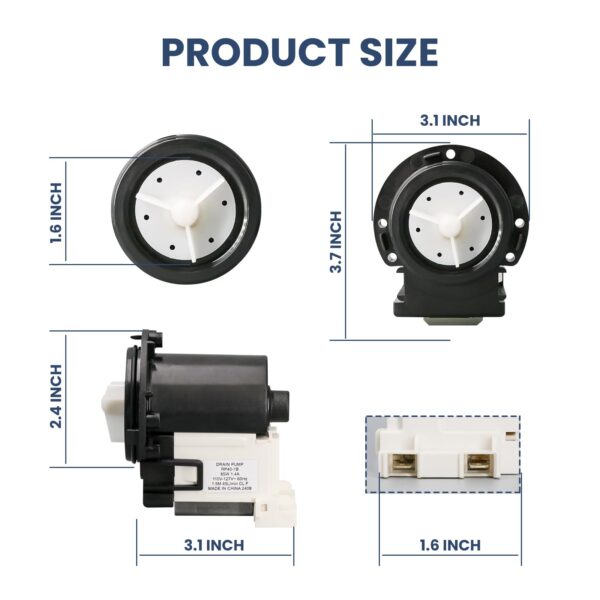 SUREPHON 4681EA2001T Washer Drain Pump Motor Replace for Kenmore & LG Washer Drai n Pump Replacement AP5328388 4681EA1007G 4681EA1007D 4681EA2001N and More - Image 6