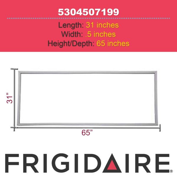 GENUINE Frigidaire 5304507199 Freezer Door Gasket Original Equipment (OEM) Part, White - Image 7