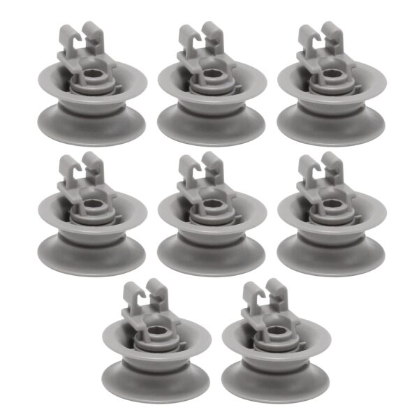 8Pcs Dishwasher Upper Wheel Assembly 611475 Replacement for Bosch Dishrack Upper Rack Wheel Replace# bsh-00611475 1559847 AH3477735 AH8727387 Grey (Upper Rack Wheel) - Image 7
