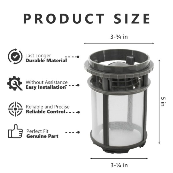 W10872845 Dishwasher Filter Replacement Fits for Whirlpool Kitchenaid Amana - Image 7