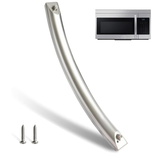 New Upgraded ME16A4021AS Microwave Door Handle, DE94-04313F Assembly Handle Compatible with Samsung ME16A4021AS/AA Microwave, Replaces for Samsung Microwave Door Handle ME16A4021AS, Same as OEM Handle