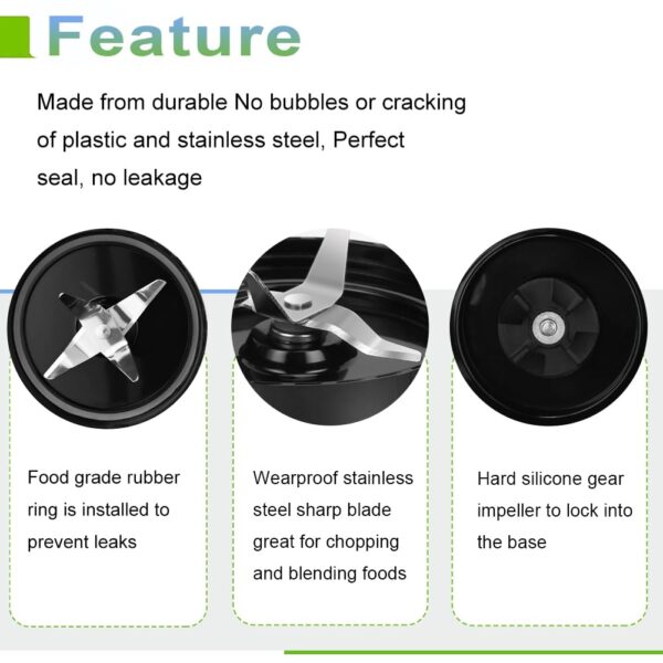Replacement Parts Set: 16oz Cup+Blade for Magic Bullet MB1001 - Image 6