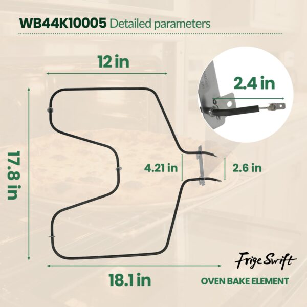 WB44K10005 Oven Element for GE Hotpoint Kenmore, Replaces AP2030964 - Image 3
