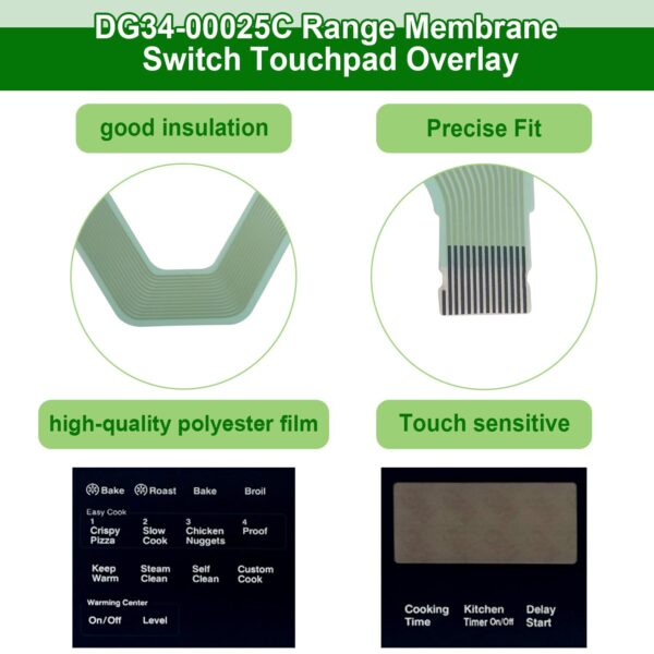 DG34-00020A Range Membrane Switch Touchpad Overlay-Compatible with Samsung - Image 5