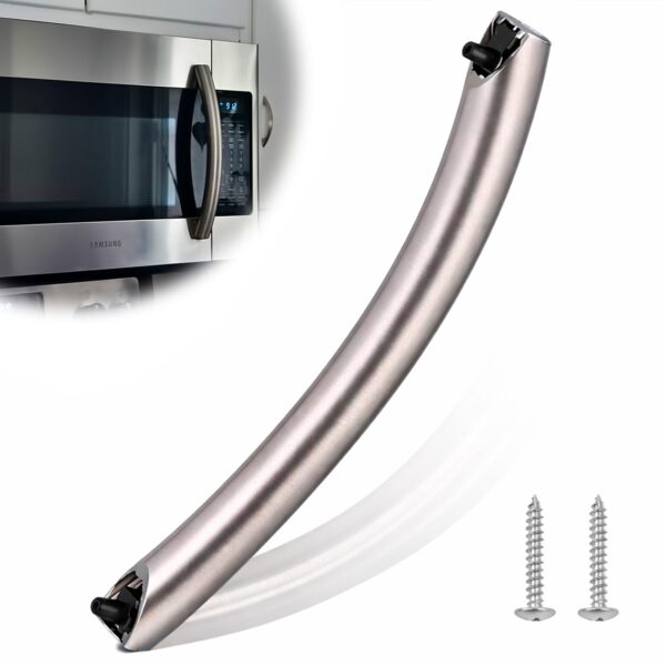 Upgrade ME16A4021AS Microwave Door Handle, DE94-04313F Assembly Handle Compatible with Samsung Microwave Handle ME16A4021AS, Alloy Material, with 2 Screw - Image 2