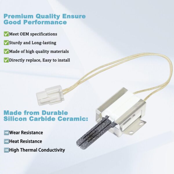 MEE61841401 Gas Range Igniter Replacement for Gas Oven Burner Ignitor- Compatible with LG Gas Stove Ignitor - LG Oven Igniter Replaces MEE61841403 MEE63084901 AP5214765 PS3535362 EAP3535362 - Image 7
