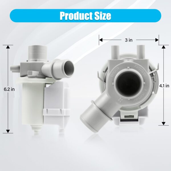 4681EA1007A DP040-012 Washer Drain Pump Assembly(OEM) Compatible with LG WT1501CW WT1201CV WT1201CW WT4870CW, Kenmore 796.31513210 and More, Replacement Parts 2649379 AP5672914 EAP7785119 PS7785119 - Image 8