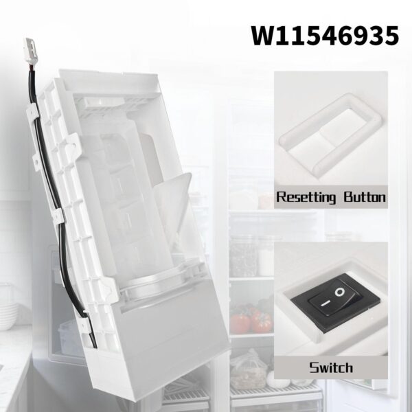 W11546935 Compatible Ice Maker Assembly for Whirlpool Kenmore Amana Maytag - Image 3