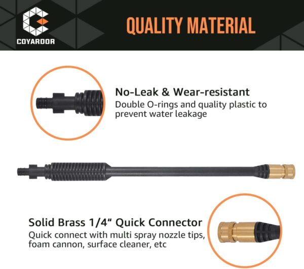 Coyardor Pressure Washer Gun with Extension Wand M22-14 & M22-15 Fitting - Image 4