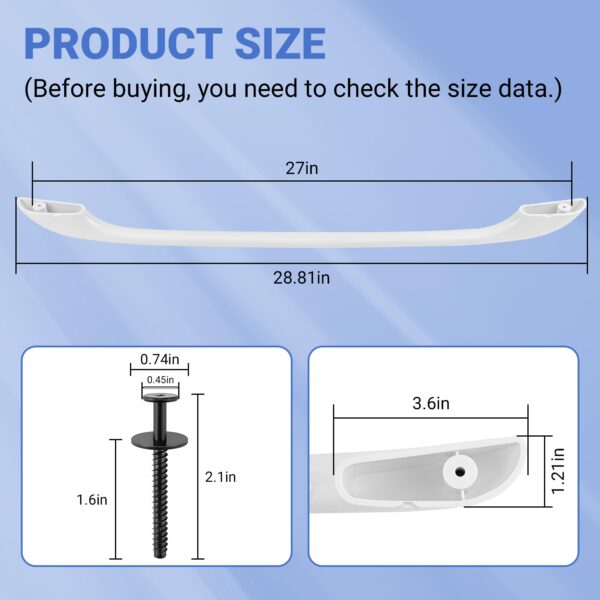 MIFLUS 316443601 Oven Door Handle with 2 * 316433300 Range Handle Screws - Image 3
