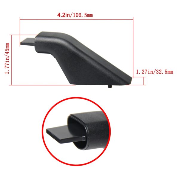 JTEYINH 2 Pack WB7X7183 oven handle replacement Black Oven Handle End Cap for Compatible General Electric (GE) Wall Stove/Oven/Range Replaces AP2019449 WB15K5069 268072 AH256613 EA256613 WB07X7321 - Image 2