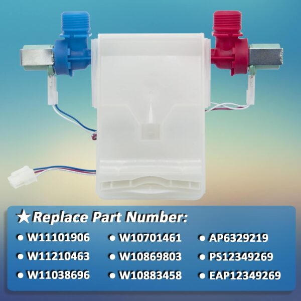 W11101906 W11210463 Washer Water Inlet Valve Fits for whirlpool Amana - Image 6