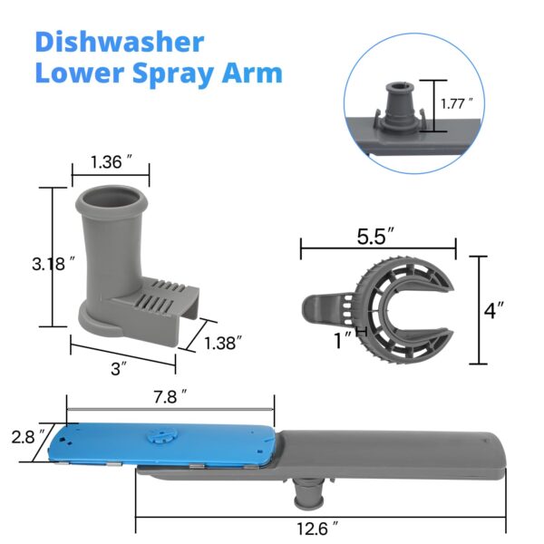 5304506660 Fits Frigidaire Dishwasher Lower Spray Arm Assembly Replacement - Image 3