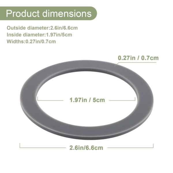 Equust 6-Pack Rubber Gaskets Sealing O-Ring Compatible with Oster Blender Replacement Parts, Small, Grey - Image 4