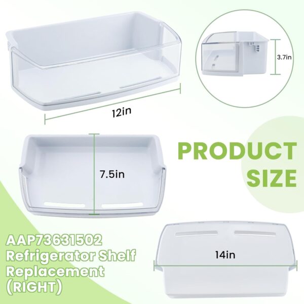 2 PACK AAP73631502 Refrigerator Door Shelf (Right) Replacement BY AMI PARTS - Image 6
