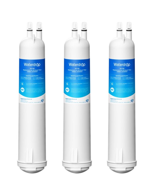 Waterdrop EDR3RXD1 Replacement for Everydrop® Filter 3, 4396841, 4396710, Kenmore® 46-9083, 46-9030, WD-F08 Refrigerator Water Filter, 3 Filters - Image 8