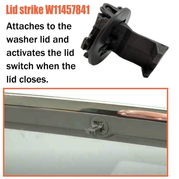 Washer Lid Lock Replacement Maytag Whirlpool Washer Door Latch Parts W11457841 W11091027 4959179 AP6987306 (2 Pack) - Image 7