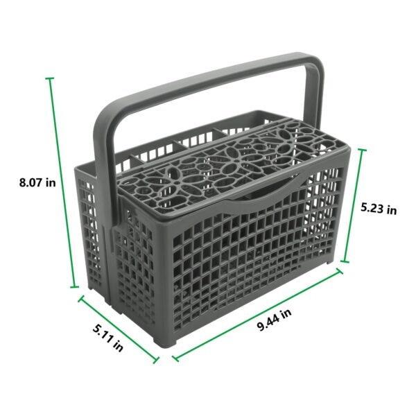 Universal Dishwasher Silverware Cutlery Basket, 2 in 1 Detachable Gray Utensil Holder with 7 Compartments, Fits Most Full-Size Dishwashers Compatible with Whirlpool KitchenAid Bosch Samsung LG GE - Image 6