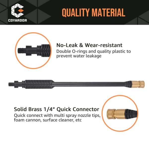 Coyardor Pressure Washer Gun with Extension Wand M22-14 & M22-15 Fitting - Image 3