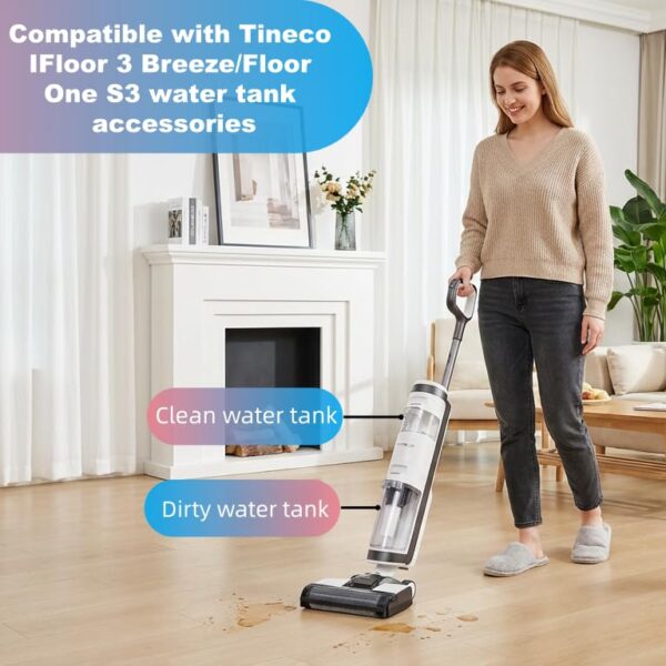 Clean Water Tank Compatible for Tineco Floor One S3/ IFloor 3 Breeze,Replacement Wet Dry Vacuum Cleaner Parts,Water Tank Replacement,Compatible for tineco Replacement Parts. - Image 6