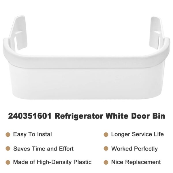 AMI PARTS 240351601 Refrigerator Freezer White Door Bin Dustbin Side Frame - Image 7